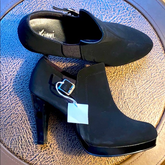 NWT / Black Faux Suede Bootie